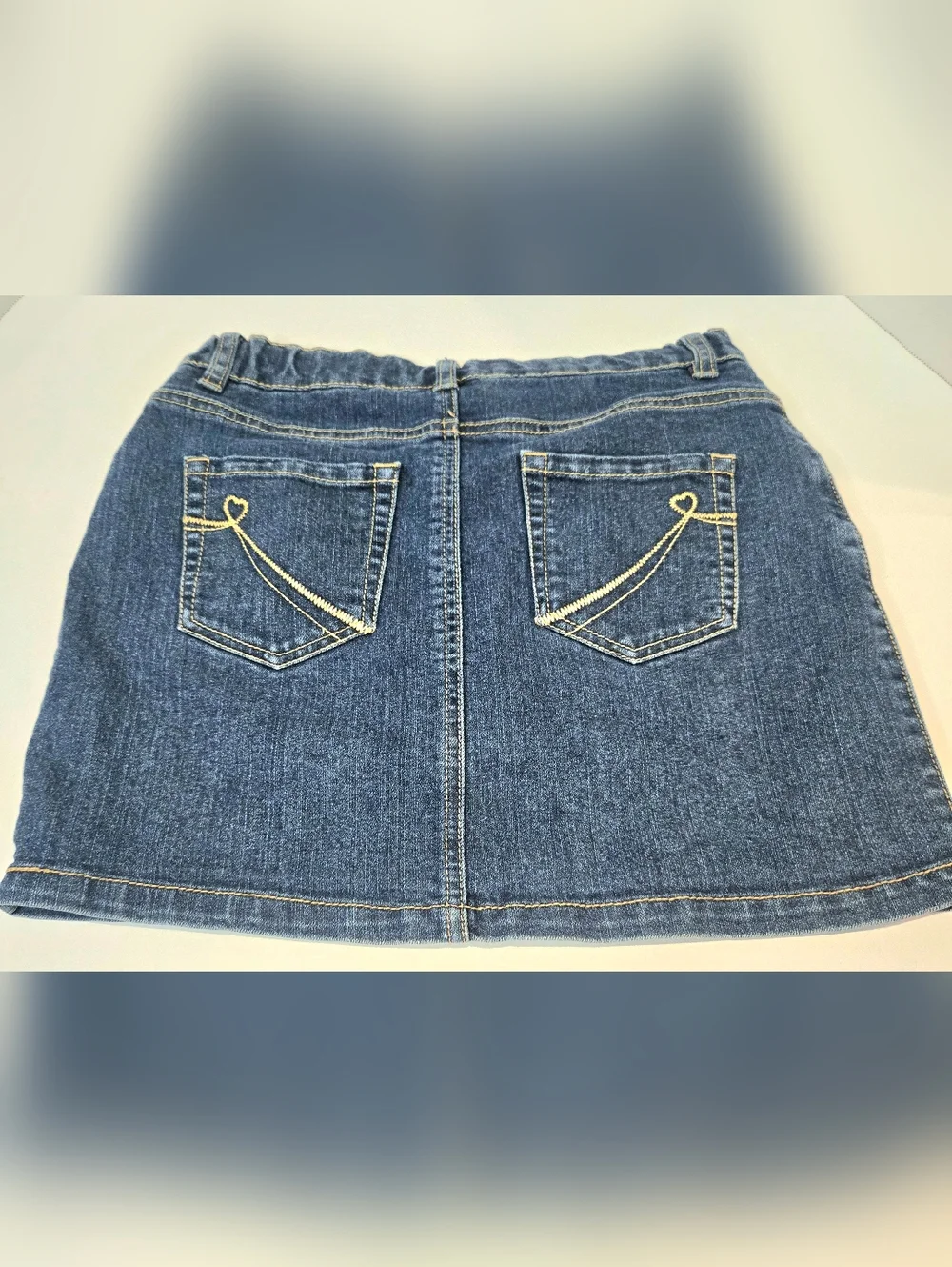 The Children's Place Dark Blue Denim Skirt With Built-In Shorts